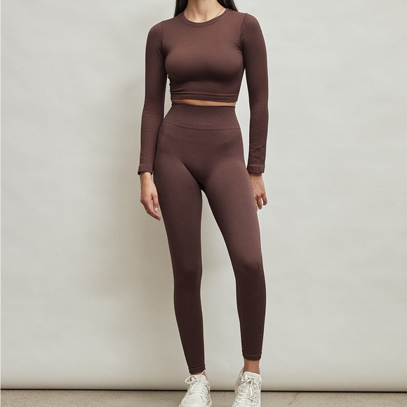 PRISM Pants & Jumpsuits Nwt Prism Brown Leggings And Top Poshmark